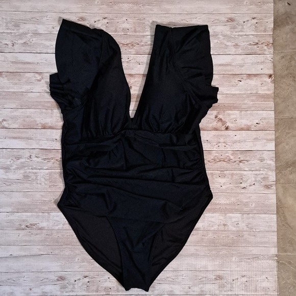 Blooming Jelly Ruffle Sleeve Tummy Control One Piece Swimsuit - Picture 6 of 12